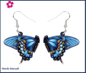 Boucles D'Oreilles Avec Papillon Du Acrylique Le Animal de La Transformation - Bild 1 von 3