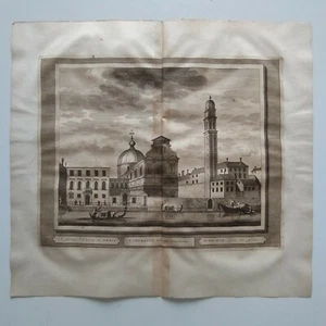 1722 Graevius Peter Van der Aa Venezia San Giorgio Chiesa de' Greci - Foto 1 di 3