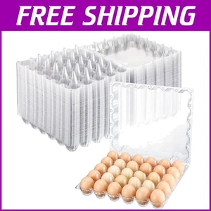 Reusable Clear Egg Storage Trays - 200-Pack for Farms, Markets & Refrigerators - Picture 1 of 9