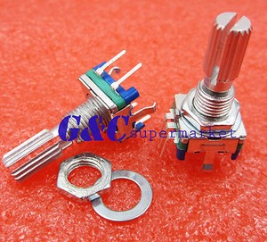 5pcs Rotary encoder with switch EC11 Audio digital potentiometer 20mm handle NEW