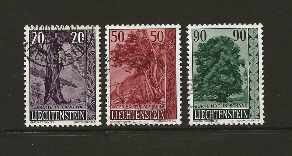 1959 Liechtenstein Trees & Bushes SG375-377 Fine Used  - Image 1 of 1