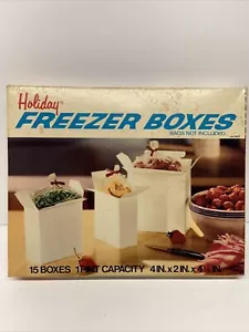 Holiday Freezer Boxes One Pint Food Storage Vintage 70's NOS - Picture 1 of 6