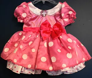 New Disney Store MINNIE MOUSE Pink Heart Costume Dress Infant 12-18 Months - Picture 1 of 2