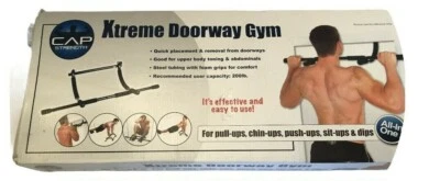 Chin Pull Up Bar Exercise Heavy Duty Doorway Fitness Multi Function Home Gym - Image 1 of 4