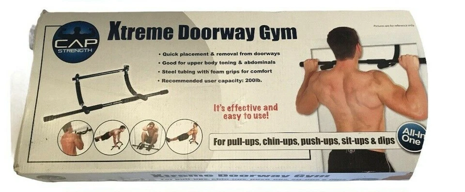 Chin Pull Up Bar Exercise Heavy Duty Doorway Fitness Multi Function Home Gym - Image 1 of 4
