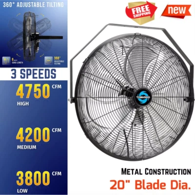 Potente Ventilador Industrial para Patio Caballo Granero Garaje Pared Techo Montaje en Esquina Foto 1 de 4