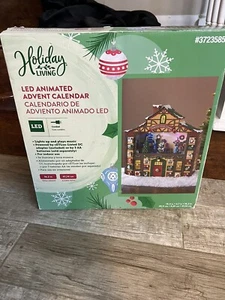 Holiday Living Animated LED Musical Christmas Advent Calendar Plays 8 Songs - Picture 1 of 10