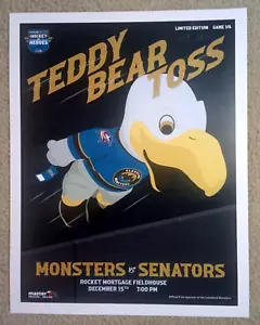 Cleveland Monster Teddybär werfen Mini Poster 14" x 11" Sully - Bild 1 von 1