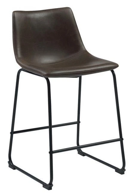 Silla taburete industrial de dos tonos marrón con altura de mostrador por posavasos, juego de 2 Foto 1 de 1