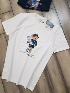 POLO RALPH LAUREN HERREN T-Shirt Unisex Bär Rundhalsausschnitt ** WEISS ** XXL * Neu mit Etikett - Bild 1 von 5