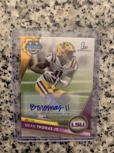 Brian Thomas Jr. 2023 BOWMAN UNIVERSITY CHROME ROOKIE AUTO #8 LSU TIGERS