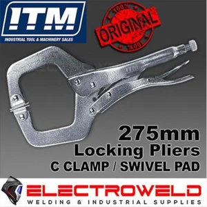 ITM 275mm 11" C Abrazadera Alicates Soldadura Almohadilla Giratoria Vice Grip Herramienta de Bloqueo TM603-102 - Imagen 1 de 10