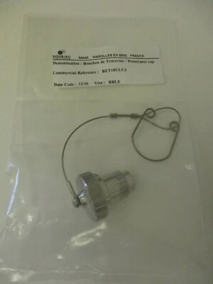 SOURIAU PENETRATOR CAP; BET18ULC3 STAINLESS STEEL SCREWED CAP WITH CORD  - Image 1 of 4