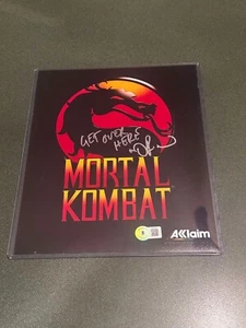 Foto firmada autografiada por Daniel Pesina 8x10 Mortal Kombat Beckett Scorpion - Imagen 1 de 3
