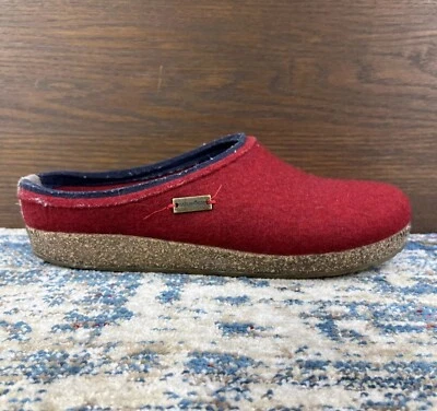Zapatillas Haflinger Kris Zuecos Mulas Lana Fieltro Casa Zapato Rojo Pimentón Talla 42 Foto 1 de 4