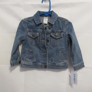 Carter's NWT Toddler Infant 18 MO Girls Jean Jacket Button Up Denim NEW - Bild 1 von 6