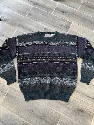 Suéter de esquí de Navidad verde invierno púrpura tejido acrílico talla XL Campus para hombre de colección Foto 1 de 4