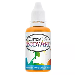 1 oz aerógrafo amarillo personalizado arte corporal pintura facial y corporal maquillaje - Imagen 1 de 4