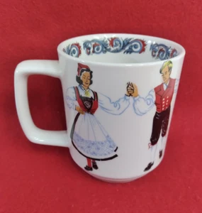 Figgjo Norwegen Hardanger traditionelle Festival Tänzer Kaffeetasse/Becher 12 Unzen - Bild 1 von 12