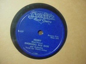 SWINGING SAX KARI on STATES RARE R&B 78 / Henry / You Left My Love Grow Cold - Picture 1 of 1