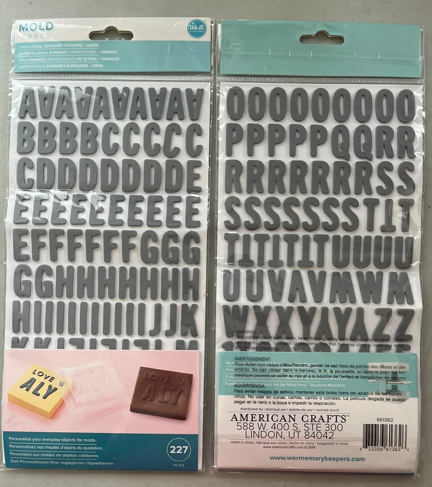 We R Memory Keepers Mold Press Alpha Thickers Large 633356613626