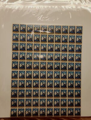 1948-1950 Vintage US Seals- AMERICAN LEGION  REHABILITATION Full Sheet Stamps - Image 1 of 4