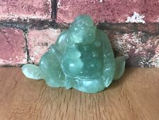 Superb Chinese Antique/Vintage Green Jade Seated Laughing Dongling Buddha Statue