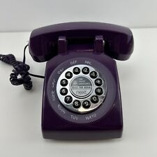 Vintage 60's Style Rotary-Style Push Button Home Telephone Purple Next | Working