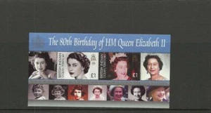 MINI HOJA BIOT SGMS352 80 CUMPLEAÑOS DEL QE2 MNH - Imagen 1 de 1