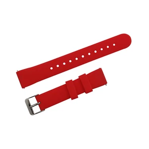 HNS 18MM Silicone Soft Rubber Diver Red Waterproof Watch Replacement Strap Band - Picture 1 of 4