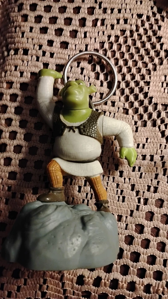 2001 Shrek Burger King Kid's Meal Toy - Shrek Key Chain - Imagem 1 de 1