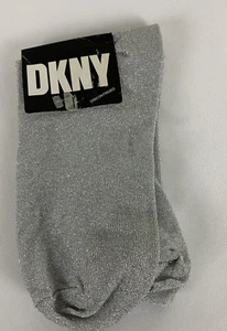 Vintage DKNY Socken Damen Gr. 9-11 silber neu aus altem Lagerbestand Vintage 1996 - Baumwolle/Nylon/Elasthan - Bild 1 von 5