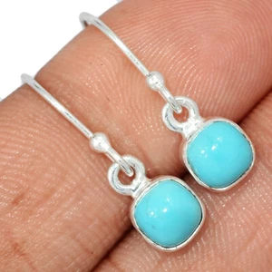 Natural Kingman Turquoise 925 Sterling Silver Earrings Jewelry CE38674 - Picture 1 of 1