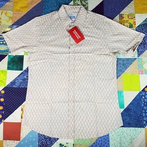 Dushyant Asthana 100% Cotton Short Sleeve Hand Printed Shirt - Men's XL - NWT! - Picture 1 of 7
