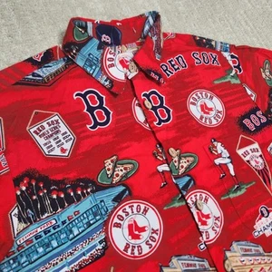 Boston Red Reyn Spooner Shirt Men Small Hawaiian MLB World Series 2018 Button Up - Picture 1 of 9