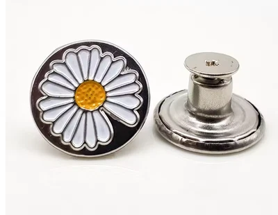 17mm detachable jeans button Screw on Fasteners Repair Denims Jackets Silver uk - Image 1 of 4