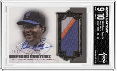 2020 Topps Dynasty Baseball Pedro Martinez Patch Auto /10 Arena Club 9 - Image 1 of 2
