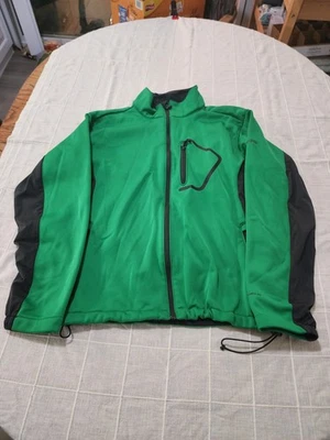 Men Columbia Omni-Shield softshell green zip up fleece lined jacket coat Large - Image 1 of 4