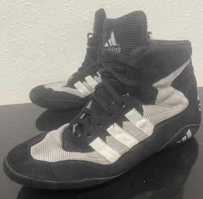 Vintage 1998 Adidas Nitro Wrestling Shoes Size 8.5 Black Gray White - Image 1 of 4