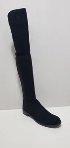 Botas para mujer Stuart Weitzman de gamuza por encima de la rodilla negras 5050 nuevas sin caja talla 11M - Imagen 1 de 12