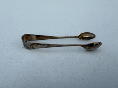 Pinzas para servir azúcar ESPN Sheffield England 4,5" plato de plata Art Deco Foto 1 de 4