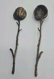 Walnut Spoons from Michael Michaud are cast in pewter with antique bronze... - Picture 1 of 4