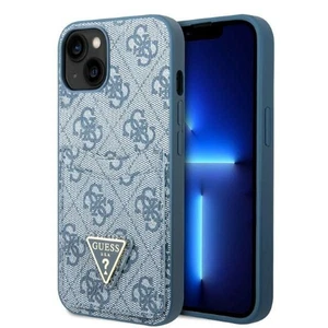 Case Guess GUHCP13SP4TPB Apple iPhone 13 mini blau/blue hardcase 4G Triangle Log - Bild 1 von 8