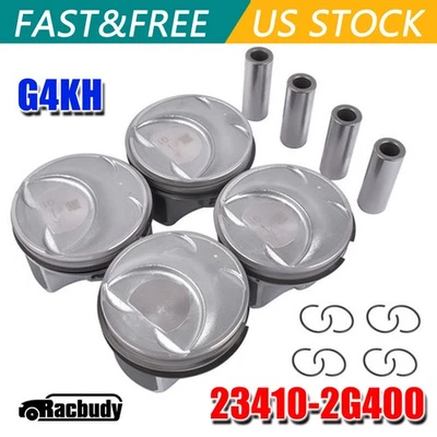 Pistons & Rings Kit G4KH for 2012-2013 Kia Sportage 2011-2014 Hyundai Sonata 2.0 Foto 1 de 4