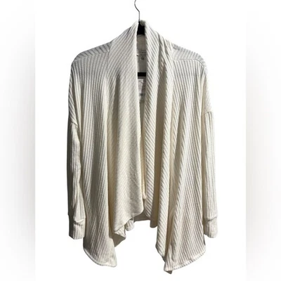 Cárdigan drapeado crema Lucky Brand Foto 1 de 4