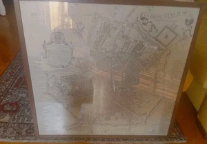 Quadro LA GRANDE CITTÀ DI MILANO 1629 - Stampa del 1958 Dim. 78 x 76 cm   - Foto 1 di 4