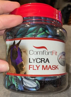 PROFESSIONAL CHOICE COMFORT FIT PULL ON LYCRA FLY MASK WITH EARS HORSE SIZE - Image 1 of 4