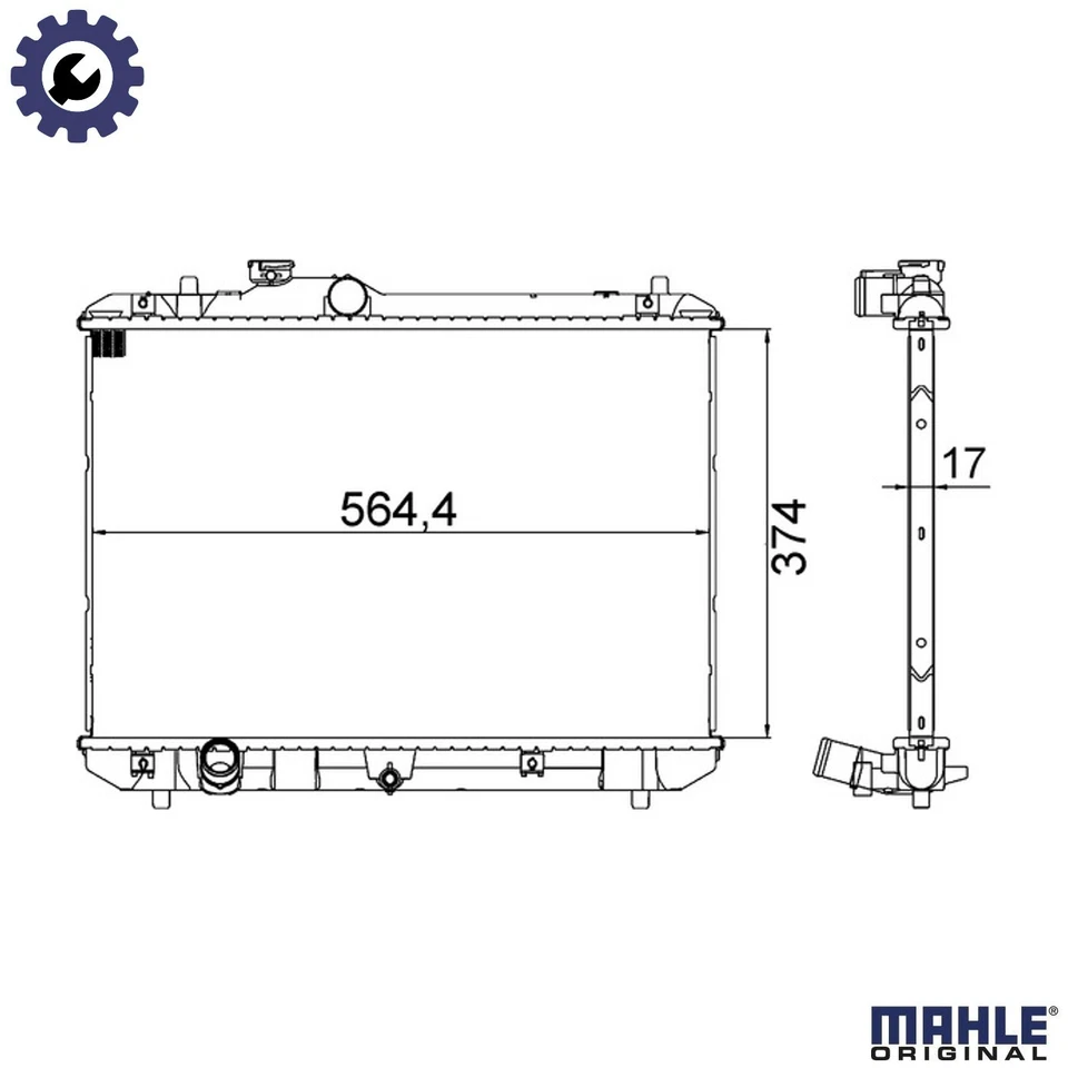 RADIATOR ENGINE COOLING CR 1194 000S FOR SUZUKI M13A 1.3L M16A 1.6L M15A 1.5L - Image 1 of 4