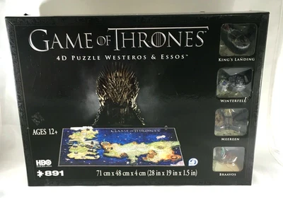  Game of Thrones Westeros  & Essos 4D Jigsaw Puzzle with Poster Guide & Models - Image 1 of 4