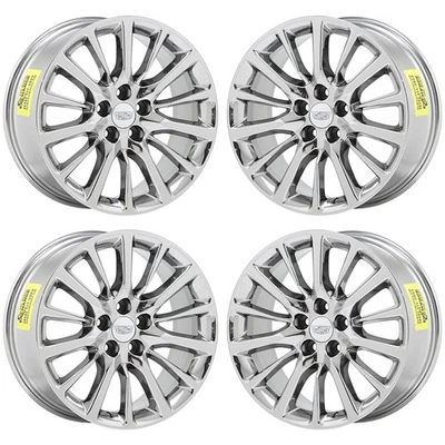 19 英寸凯迪拉克 CT6 亮铬轮辋工厂原始设备制造商套装 4762 4763 交换 — 第 1/4 张图片